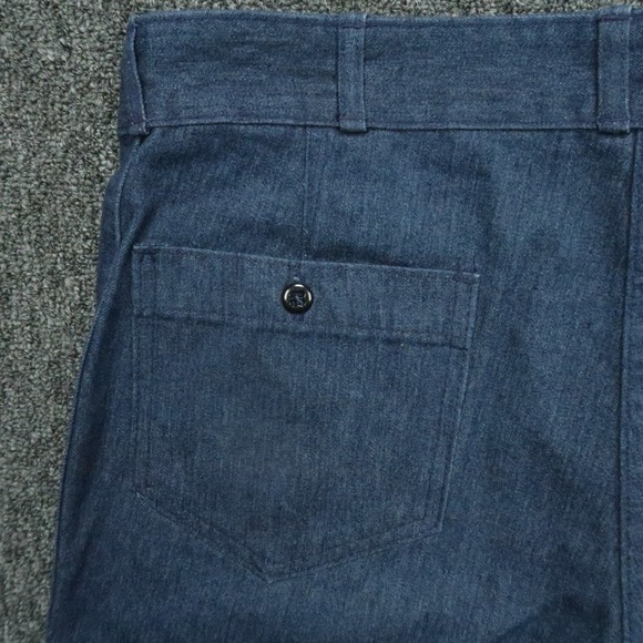 VINTAGE Seafarer Jeans Men 34x31 Blue Bell Bottom Wide Leg Navy Denim - Picture 6 of 12